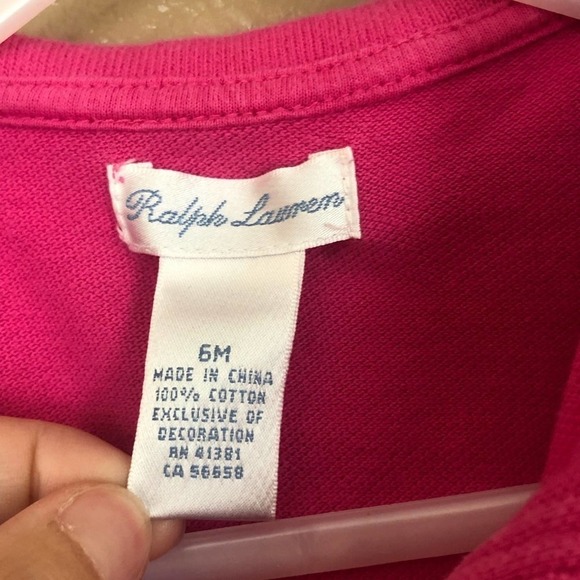 Ralph Lauren Pink Ruffle One-piece Size 6M - Picture 4 of 6